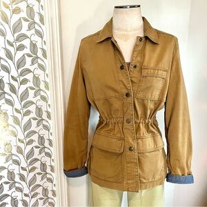 Eddie Bauer Legend Wash Women’s Utility Jacket Gold/Tan Size S 100% Cotton